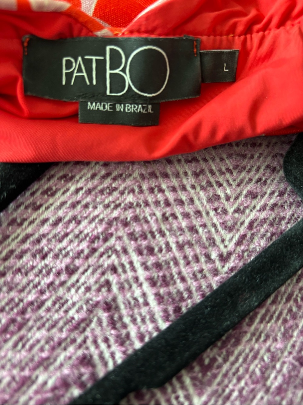 PatBO One Piece Swim Suit - Worn Once - Red and Lavender- very chic for Summer - Picture 3 of 8